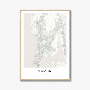 Mumbai Map Print: India City Map Artwork