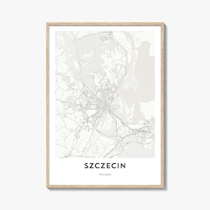Map of Szczecin Print, Szczecin Map Gift, Szczecin Poster, City Map Artwork for Home & Office, Poland