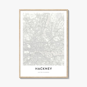 Hackney Map Print: City Map Artwork, United Kingdom