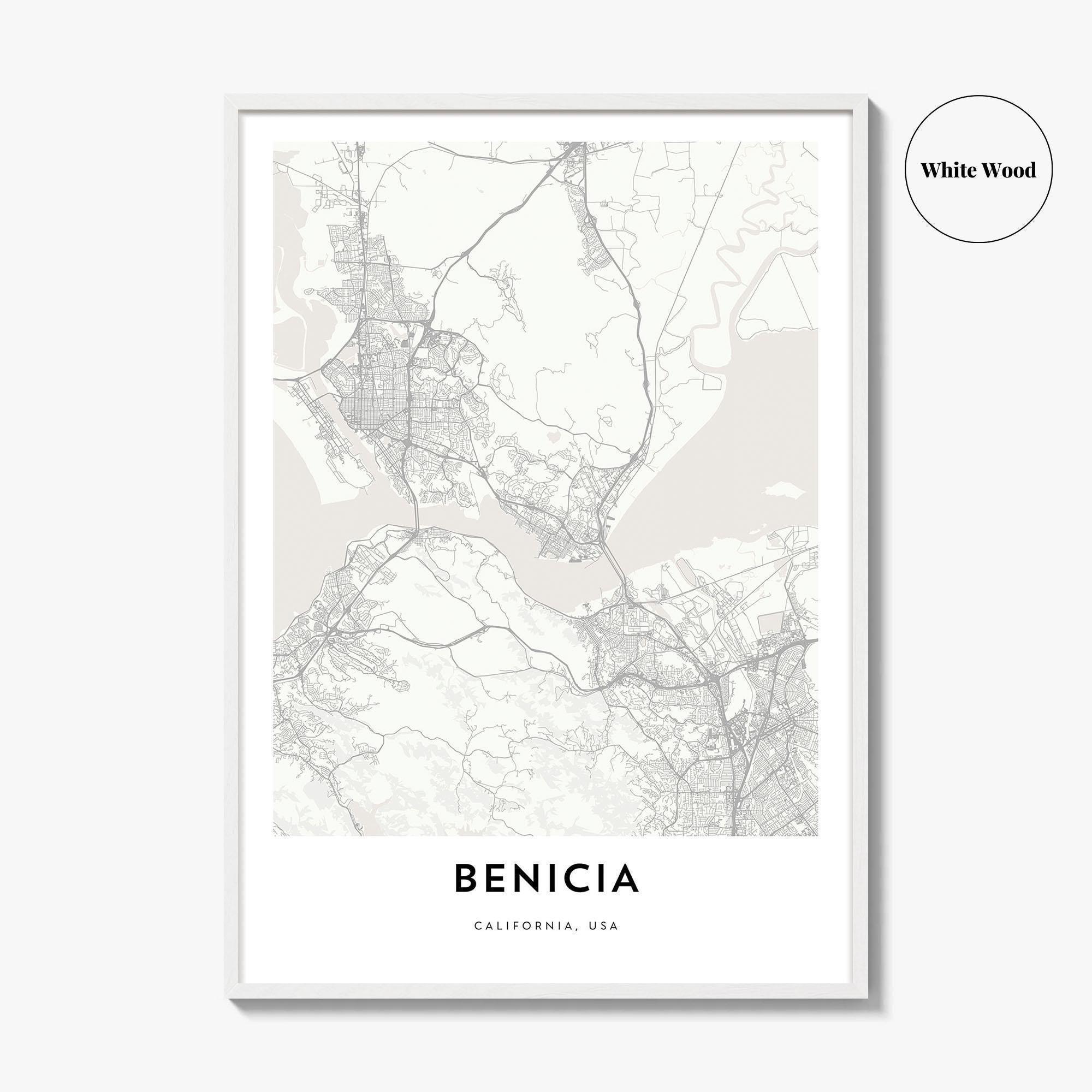 ベニシアマップポスタープリント、カリフォルニアウォールアート