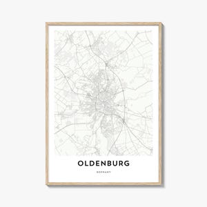 Oldenburg Map Print: Germany City Map Art