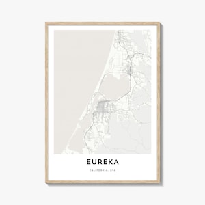 Eureka Map Print: California City Map Artwork