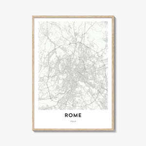 Vienna Map Poster Print, Wien Wall Art, Austria Decor, Danube City