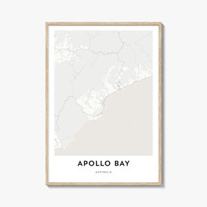Karte von Apollo Bay Print, Apollo Bay Karte Geschenk, Apollo Bay Poster, Stadt Karte Kunstwerk für Zuhause & im Büro, Australien