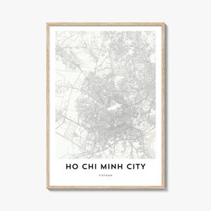 Map of Ho Chi Minh City Print, Ho Chi Minh City Map Gift, Ho Chi Minh City Poster, City Map Artwork for Home & Office, Vietnam