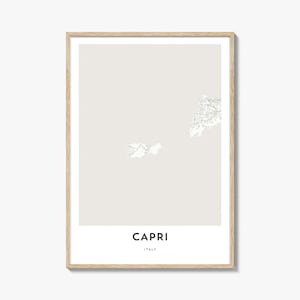 Map of Capri Print, Capri Map Gift, Capri Poster, City Map Artwork for Home & Office, Italy