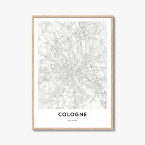 Cologne Map Print: Germany City Map Artwork