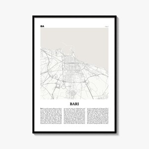 バリの地図プリント、新聞ポスター、都市旅行の壁掛けアート装飾