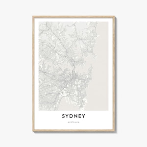 Map of Sydney Print, Sydney Map Gift, Sydney Poster, City Map Artwork for Home & Office, Australia