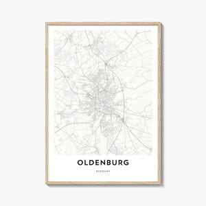 Oldenburg Map Print: Deutschland City Map Kunst