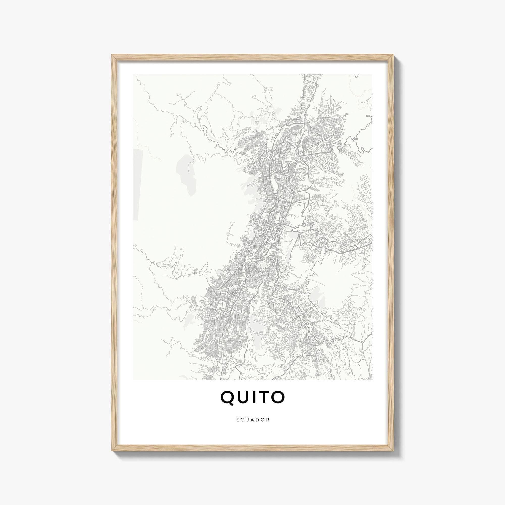 Quito Map Print: Ecuador City Map Artwork