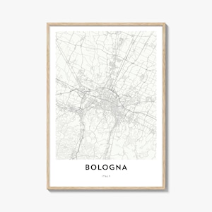 Bologneser Poster, italienische Stadt Karte, italienisches Poster, Kunstdruck für Zuhause, Zuhause & im Büro