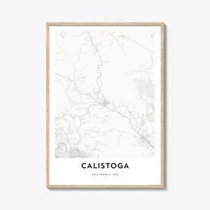 Map of Calistoga Print, Calistoga Map Gift, Calistoga Poster, City Map Artwork for Home & Office, California