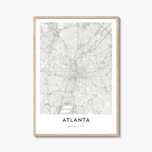 Atlanta Poster, Atlanta Poster, Atlanta Poster, Kunstdruck für Zuhause, Büro, Zuhause