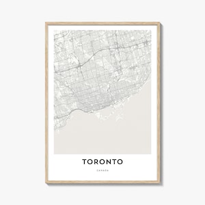 Toronto Map Print: Modern City Artwork, Canada