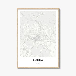 Mapa de Lucca Impressão, Mapa de Lucca Presente, Pôster de Lucca, Mapa da Cidade Arte para Casa e Escritório, Itália