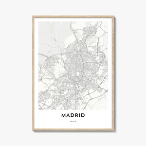 Madrid Karte, Karte Geschenk, Karte von Madrid, Stadt Karte für Zuhause, Zuhause & im Büro