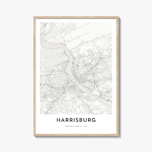 Harrisburg Map Print: Pennsylvania City Map Artwork