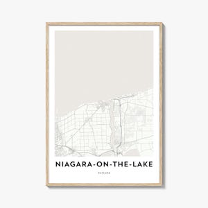 Stampa mappa di Niagara-on-the-Lake, regalo mappa di Niagara-on-the-Lake, poster di Niagara-on-the-Lake, opera d'arte mappa della città per casa e ufficio, Canada