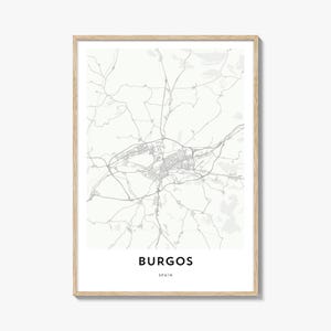 Burgos Map Print: Spanien Stadt Karte Poster