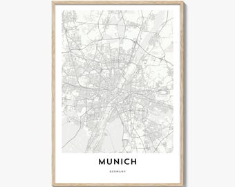 Munich Map Print: Germany City Map Artwork