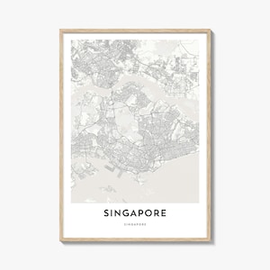 Penang Map Poster Print, Georgetown Wall Art, Pearl of the Orient