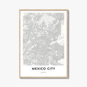 Mapa da Cidade do México Impressão, Mapa da Cidade do México Presente, Cartaz da Cidade do México, Arte do Mapa da Cidade para Casa e Escritório, México