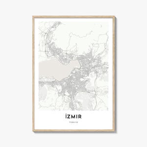 Izmir Map Print: City Map Artwork, Turkey