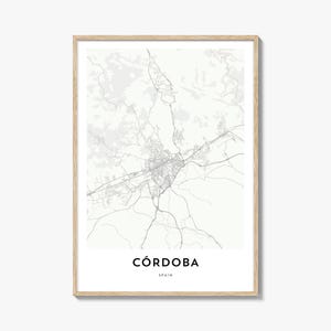 Cordoba Karte Cordoba Spanien Print, Cordoba Geschenk, Cordoba Poster, City Map Kunstwerk für Zuhause & für das Büro,