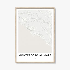 Map of Monterosso Al Mare Print, Monterosso Al Mare Map Gift, Monterosso Al Mare Poster, City Map Artwork for Home & Office, Italy