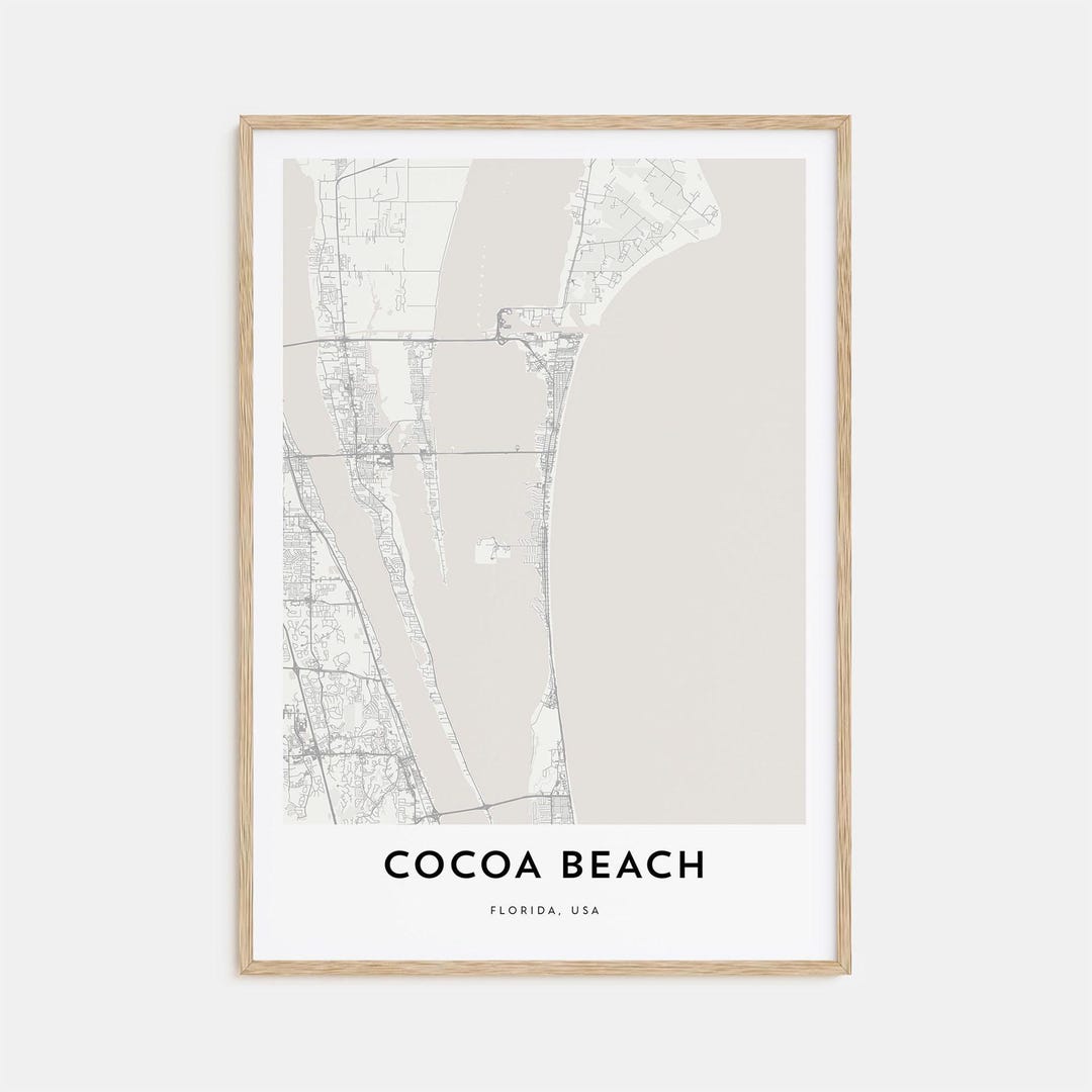 Map of Cocoa Beach Print Cocoa - Il 1080xN.6621889517 Fcuh