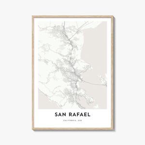 San Rafael Map Print: California City Map Art