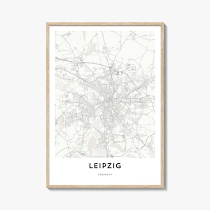 Map of Leipzig Print, Leipzig Map Gift, Leipzig Poster, City Map Artwork for Home & Office, Germany