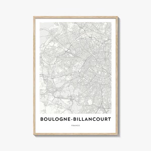 Boulogne-Billancourt Map Print: France City Map Art