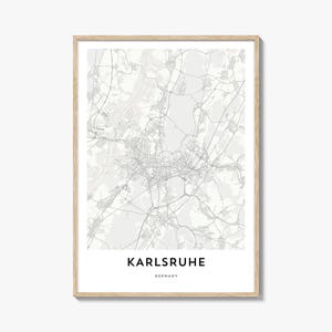 Map of Karlsruhe Print, Karlsruhe Map Gift, Karlsruhe Poster, City Map Artwork for Home & Office, Germany