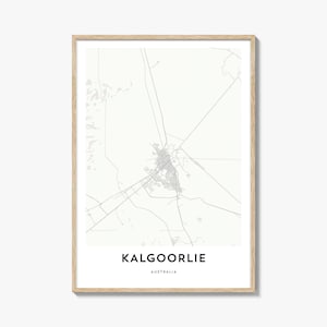 Map of Kalgoorlie Print, Kalgoorlie Map Gift, Kalgoorlie Poster, City Map Artwork for Home & Office, Australia