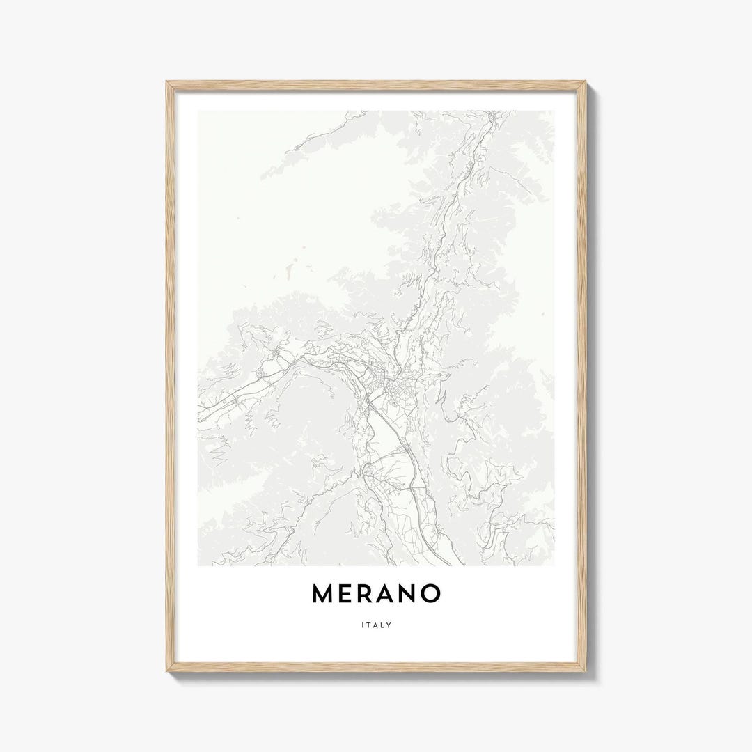 Map of Merano Print, Merano Map Gift, Merano Poster, City Map Artwork ...