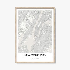 Map of New York City Print, New York City Map Gift, New York City Poster, City Map Artwork for Home & Office, New York