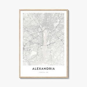 Map of Alexandria Virginia Print, Alexandria Map Gift, Alexandria Poster, City Map Artwork for Home & Office,