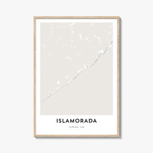 Kaart van Islamorada-print, Islamorada-kaartcadeau, Islamorada-poster, kunstwerk stadsplattegrond voor thuis en op kantoor, Florida
