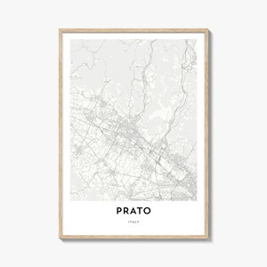 Map of Prato Print, Prato Map Gift, Prato Poster, City Map Artwork for Home & Office, Italy