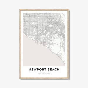 Newport Beach Map Print: California City Map Art