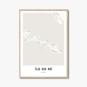 Karte von Ile De Re Print, Ile De Re Karte Geschenk, Ile De Re Poster, Stadt Karte Kunstwerk für Zuhause & für das Büro, Frankreich