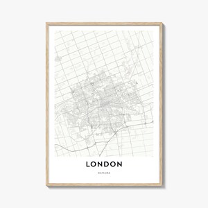 London Canada Map Print: City Map Wall Art