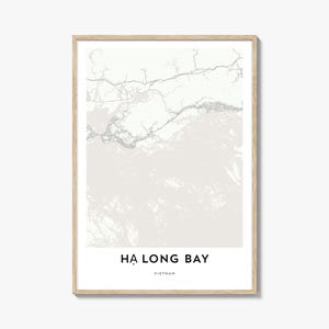 Karte von Halong Bucht Print, Halong Bucht Karte Geschenk, Halong Bucht Poster, Stadt Karte Kunstwerk für Zuhause & für das Büro, Vietnam