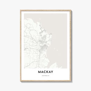 Mackay Map Print: Australia City Map Artwork