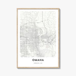 Omaha Map Print: Nebraska City Map Artwork