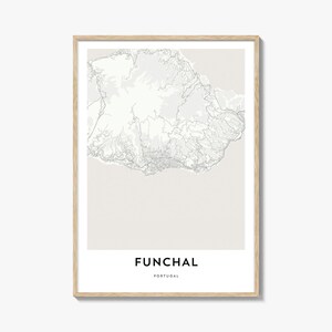 Funchal Map Print: Portugal City Map Artwork