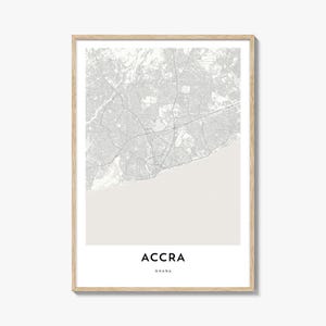 Accra Map Print: Ghana City Map Artwork