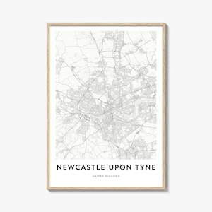 Newcastle Upon Tyne Map Print: City Map Artwork